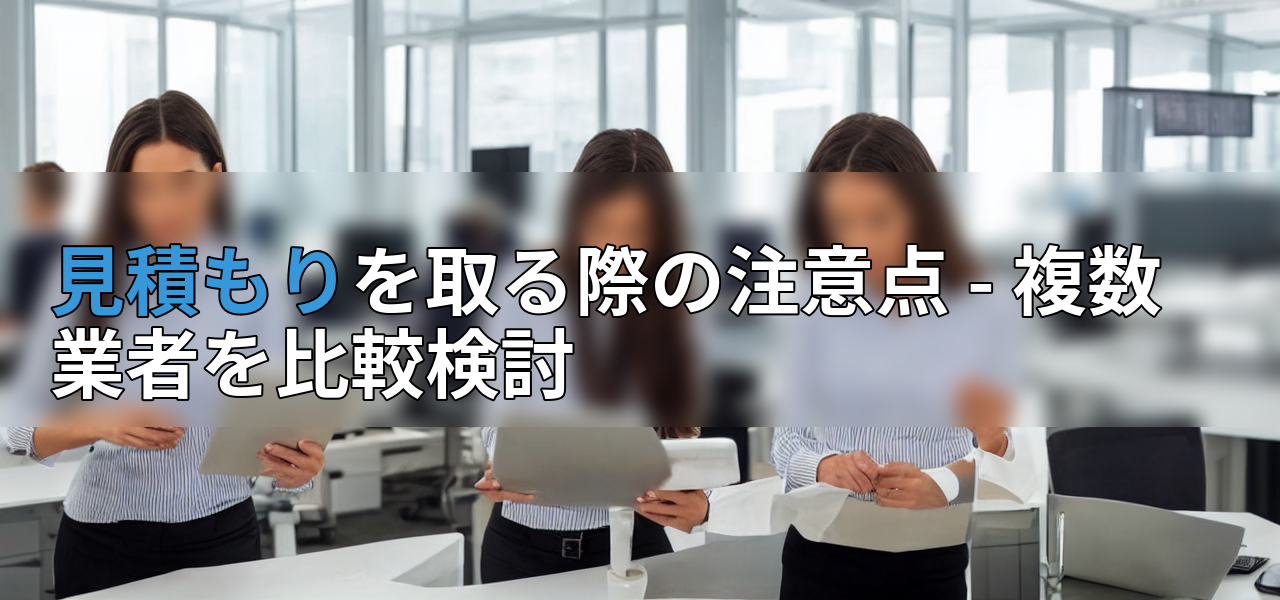 見積もりを取る際の注意点 - 複数業者を比較検討の画像