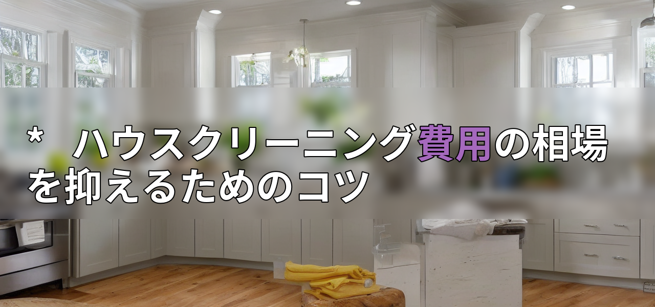 * ハウスクリーニング費用の相場を抑えるためのコツの画像