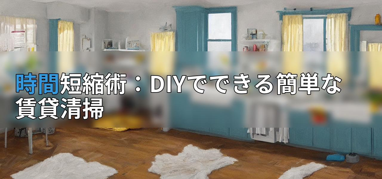 時間短縮術:DIYでできる簡単な賃貸清掃の画像