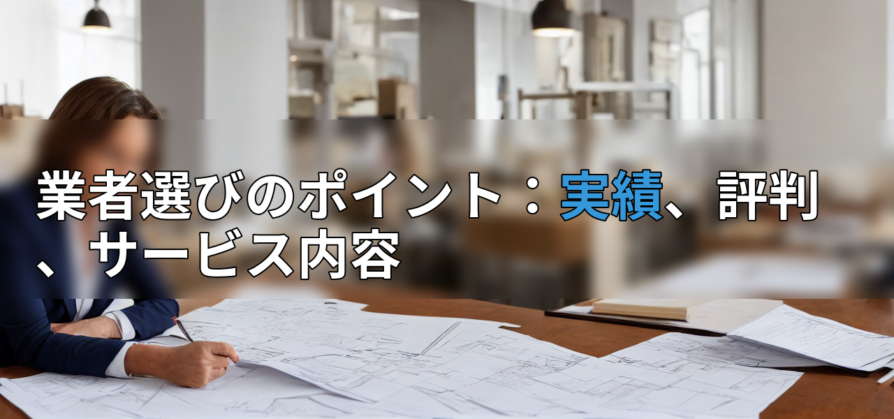 業者選びのポイント:実績、評判、サービス内容の画像