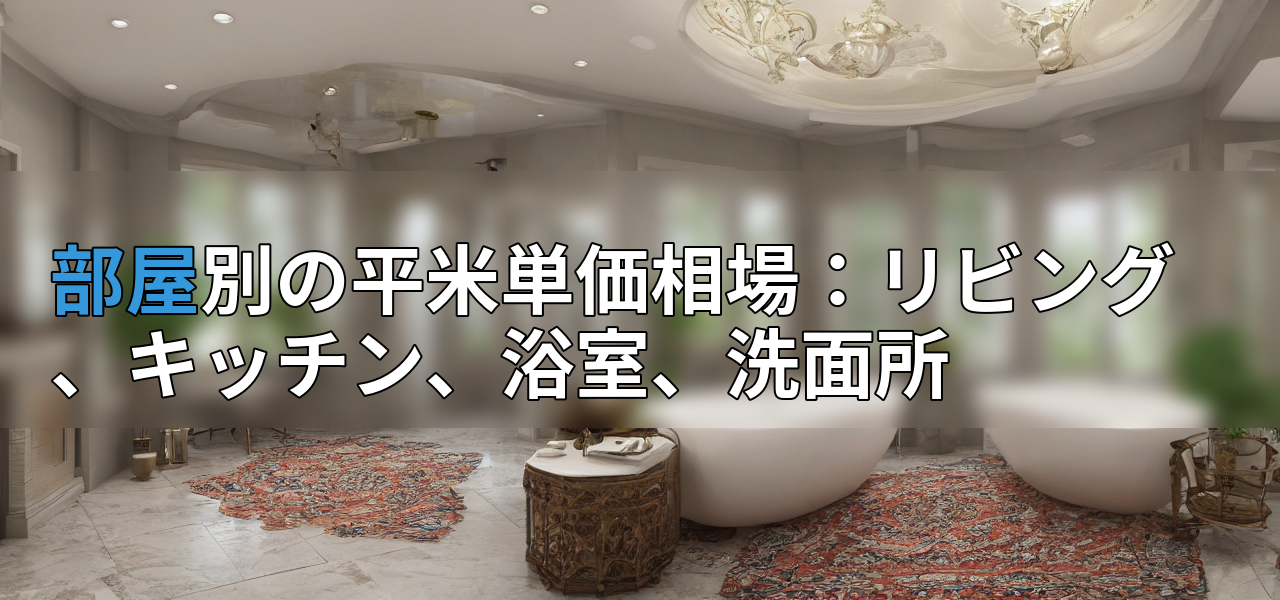 部屋別の平米単価相場:リビング、キッチン、浴室、洗面所の画像
