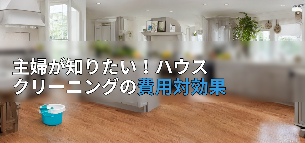 主婦が知りたい!ハウスクリーニングの費用対効果の画像