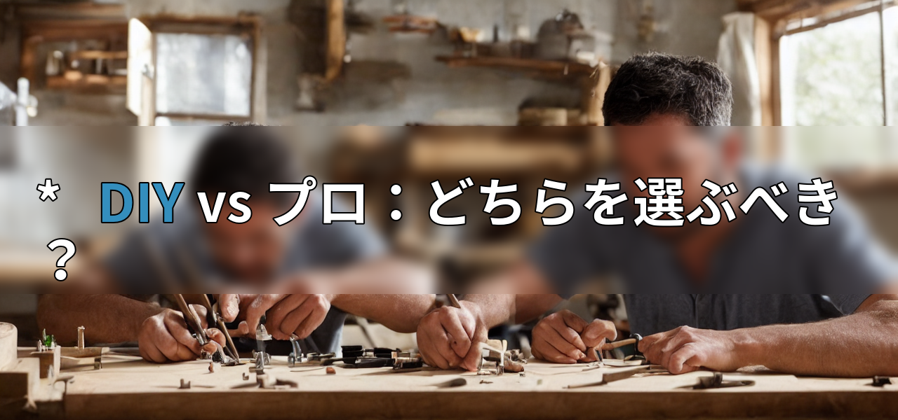 * DIY vs プロ:どちらを選ぶべき?の画像