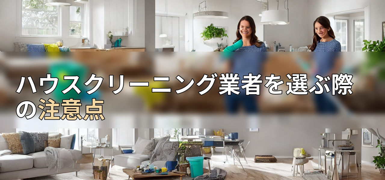 ハウスクリーニング業者を選ぶ際の注意点の画像
