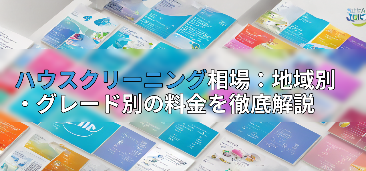 ハウスクリーニング相場:地域別・グレード別の料金を徹底解説の画像