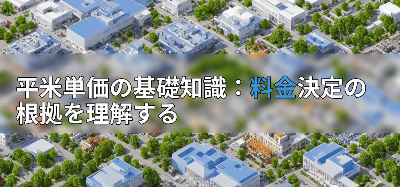 平米単価の基礎知識:料金決定の根拠を理解するの画像