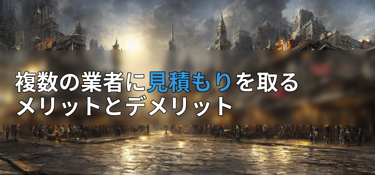 複数の業者に見積もりを取るメリットとデメリットの画像