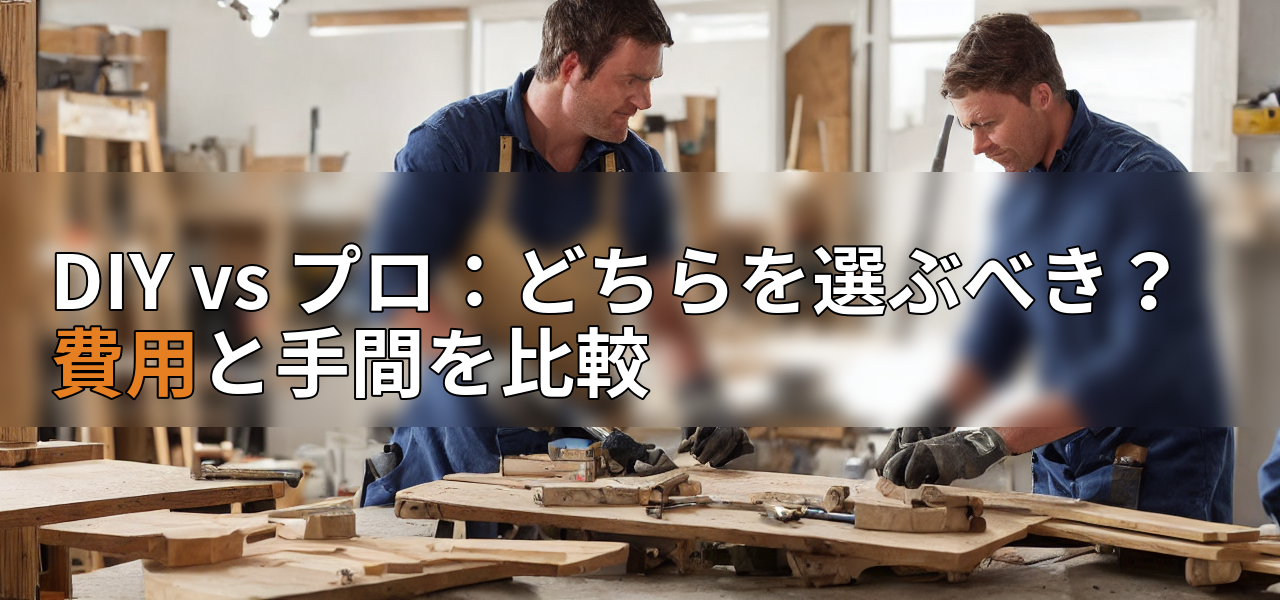 DIY vs プロ：どちらを選ぶべき？費用と手間を比較の画像