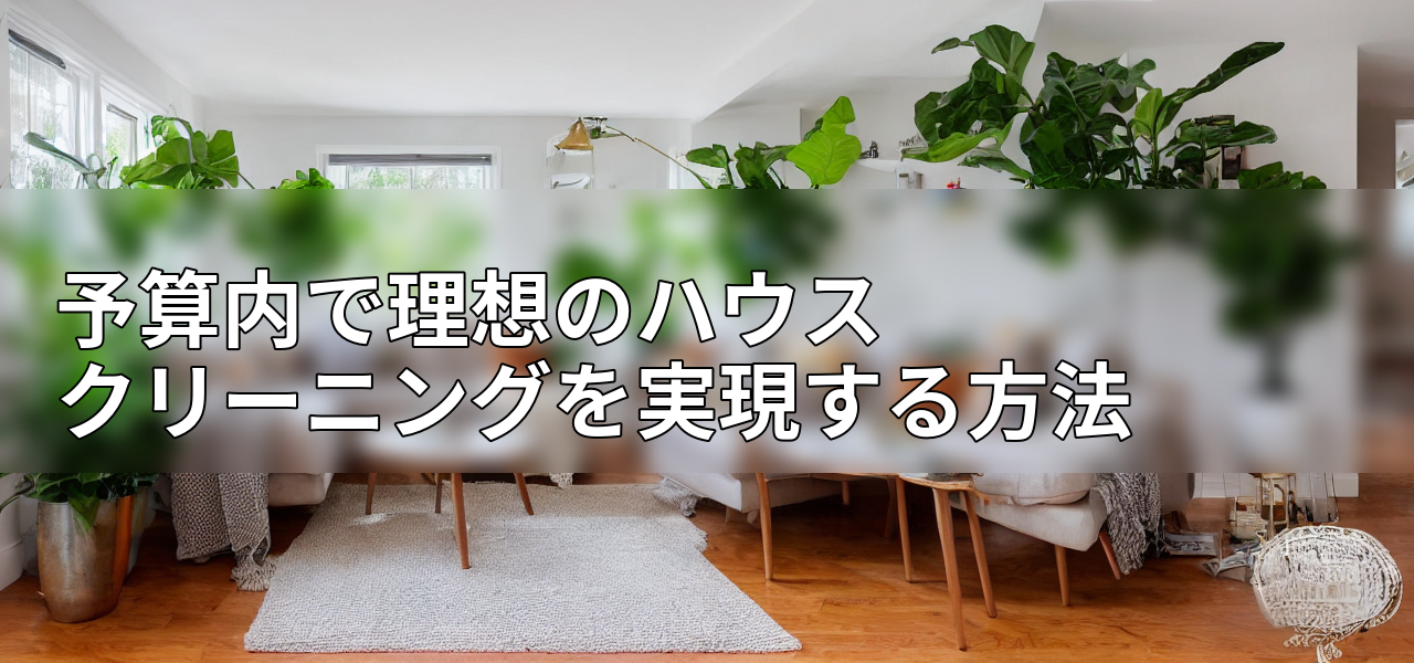 予算内で理想のハウスクリーニングを実現する方法の画像