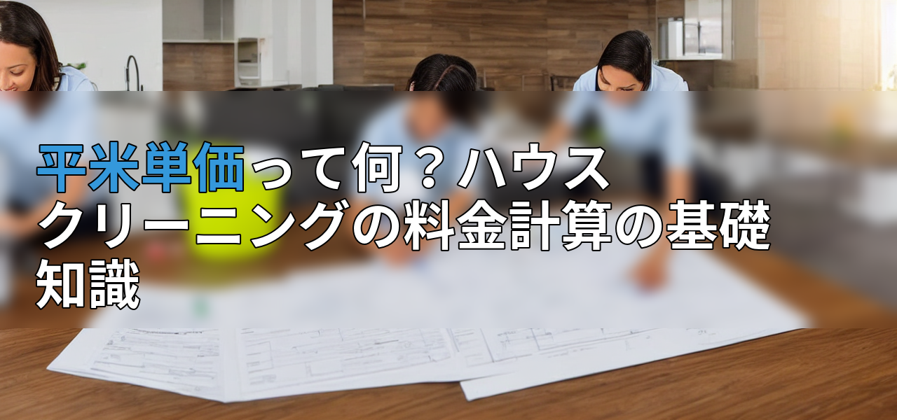 平米単価って何?ハウスクリーニングの料金計算の基礎知識の画像