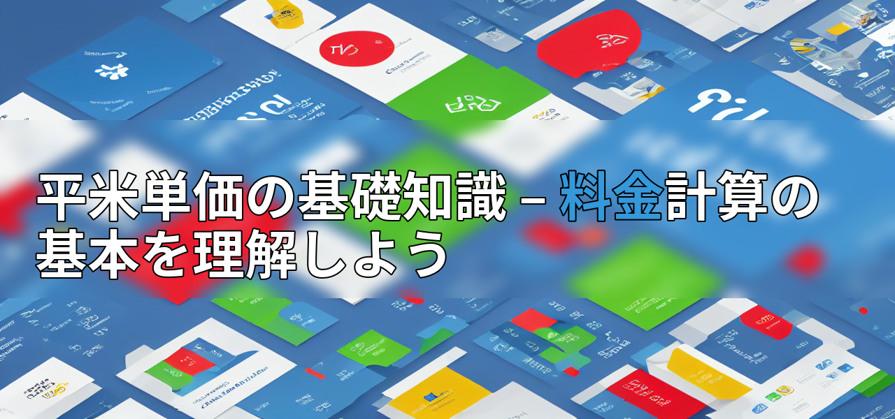 平米単価の基礎知識 – 料金計算の基本を理解しようの画像