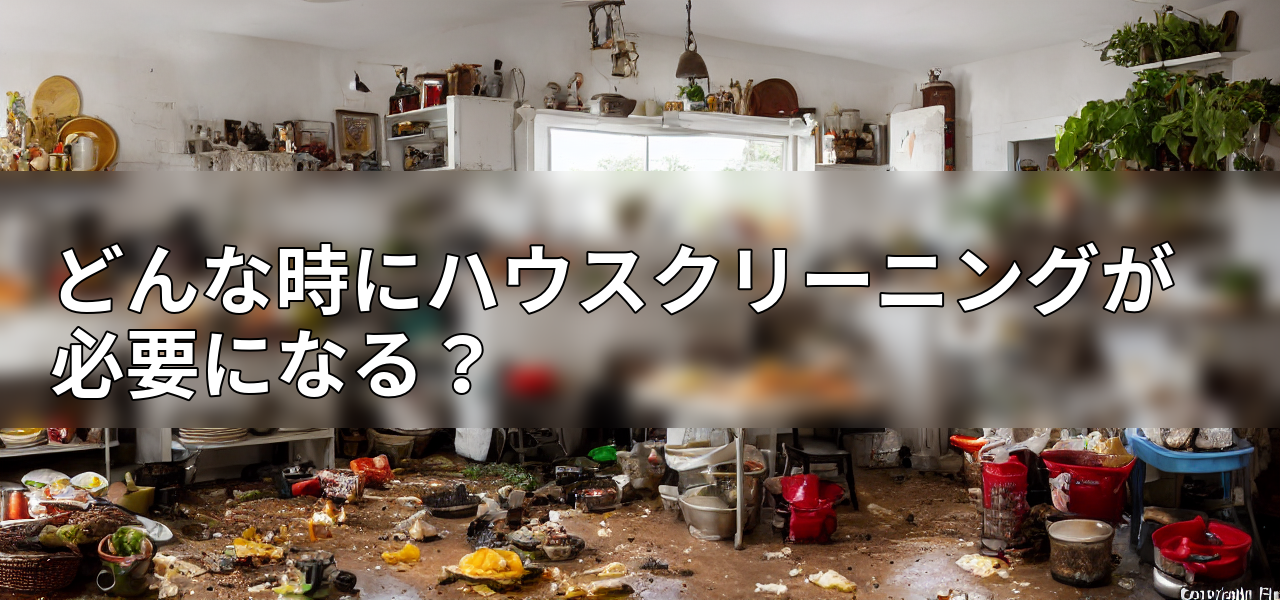 どんな時にハウスクリーニングが必要になる?の画像