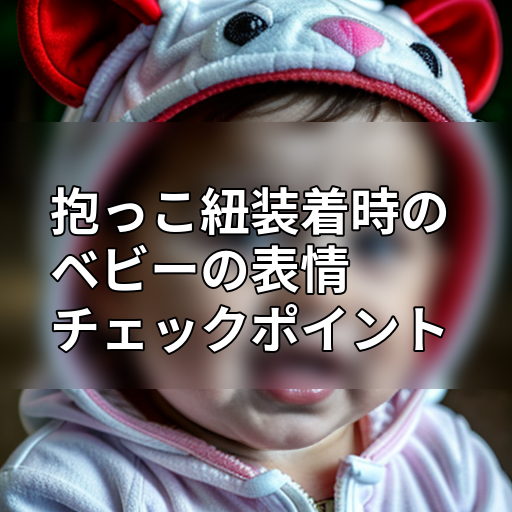 抱っこ紐装着時のベビーの表情チェックポイントの画像