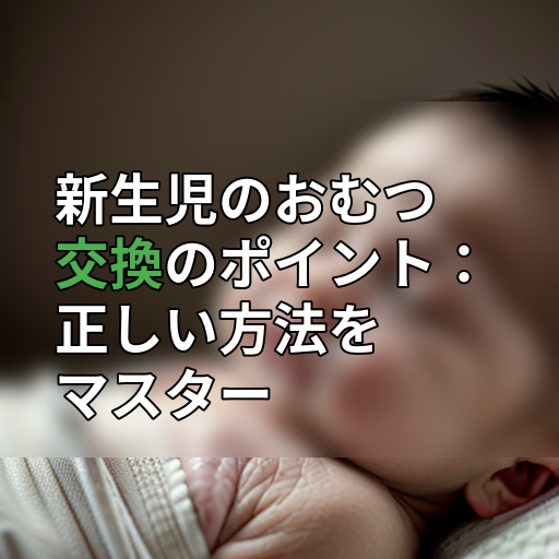 新生児のおむつ交換のポイント:正しい方法をマスターの画像
