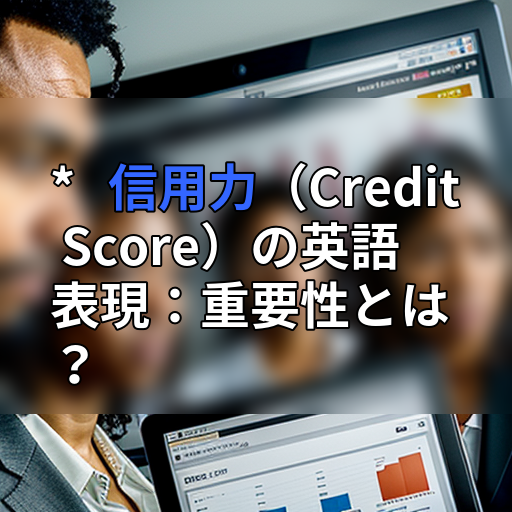 * 信用力(Credit Score)の英語表現:重要性とは?の画像
