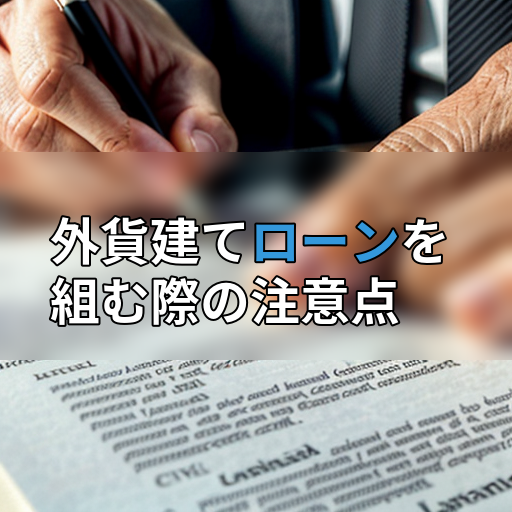 外貨建てローンを組む際の注意点の画像