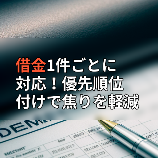 借金1件ごとに対応!優先順位付けで焦りを軽減の画像