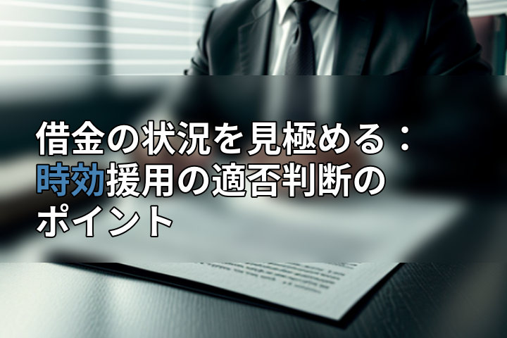借金の状況を見極める:時効援用の適否判断のポイントの画像