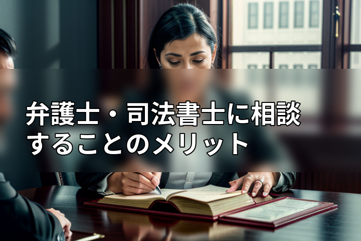 弁護士・司法書士に相談することのメリットの画像