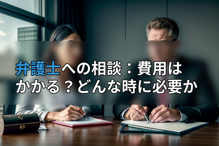 弁護士への相談：費用はかかる？どんな時に必要かの画像