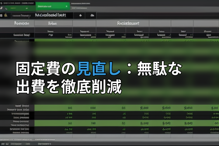 固定費の見直し:無駄な出費を徹底削減の画像