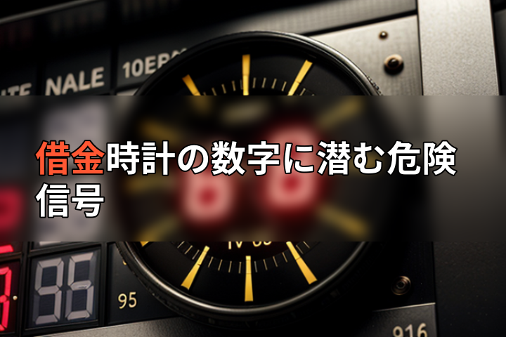 借金時計の数字に潜む危険信号の画像