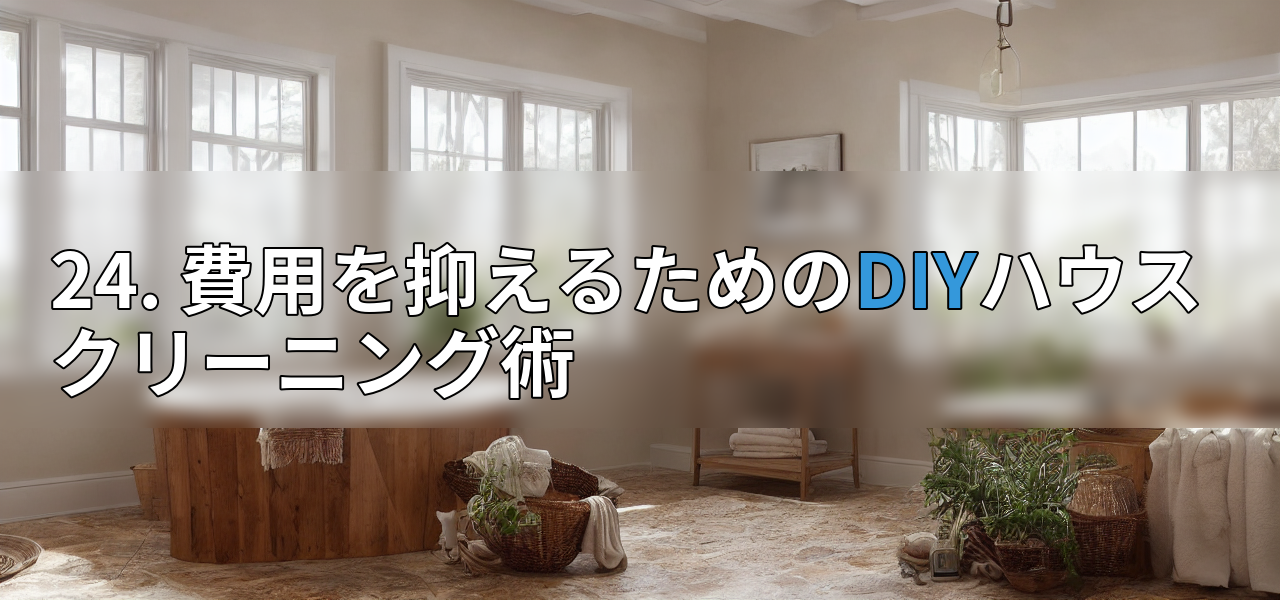 24. 費用を抑えるためのDIYハウスクリーニング術の画像