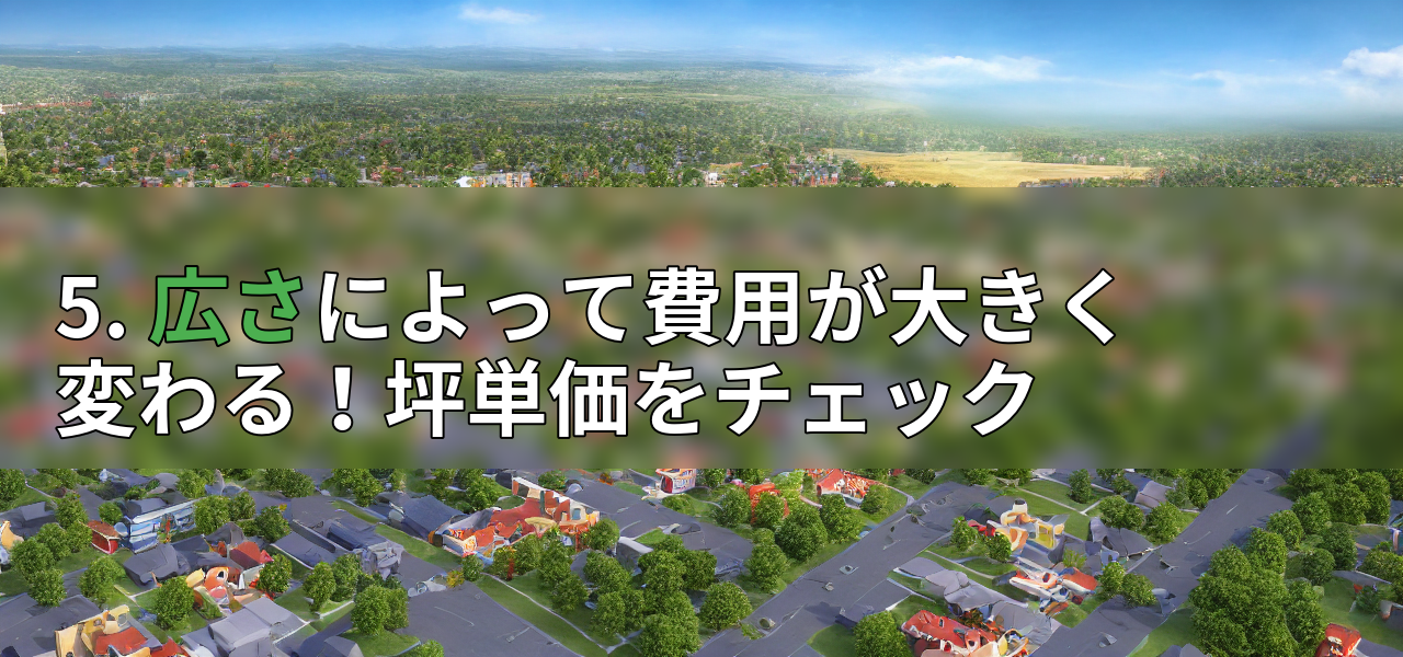 5. 広さによって費用が大きく変わる!坪単価をチェックの画像