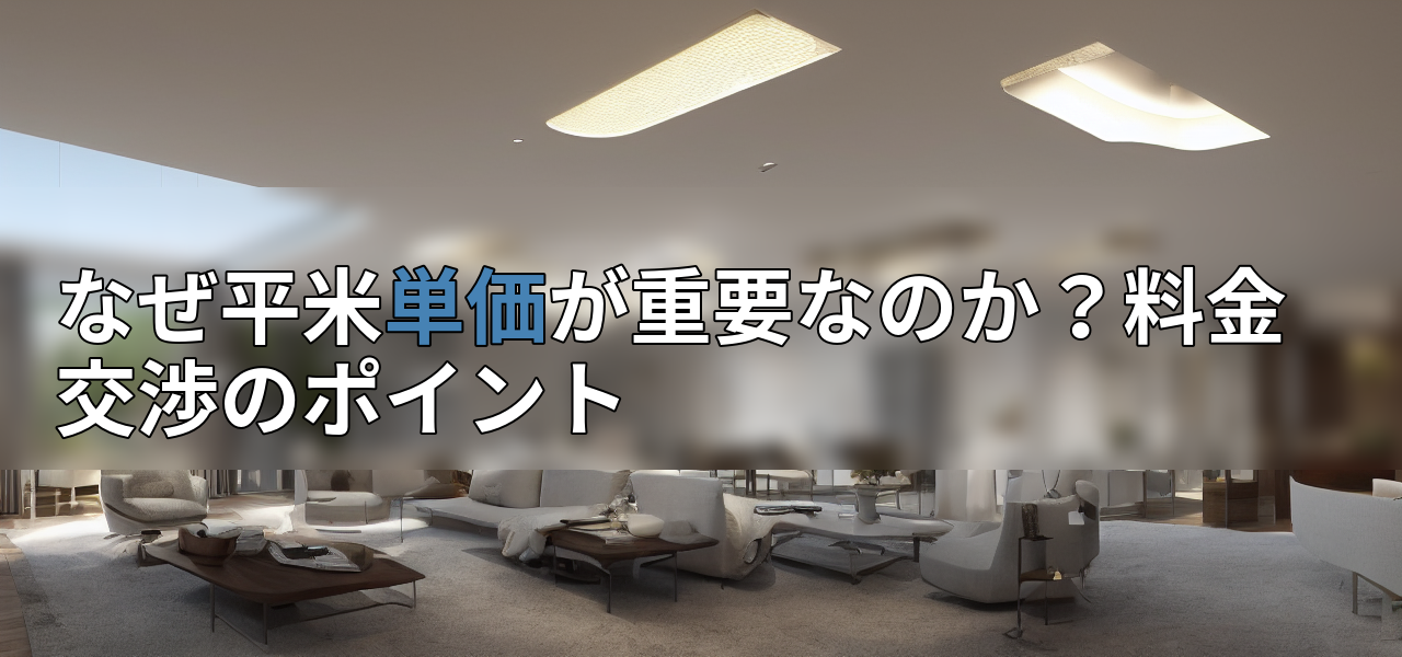 なぜ平米単価が重要なのか？料金交渉のポイントの画像
