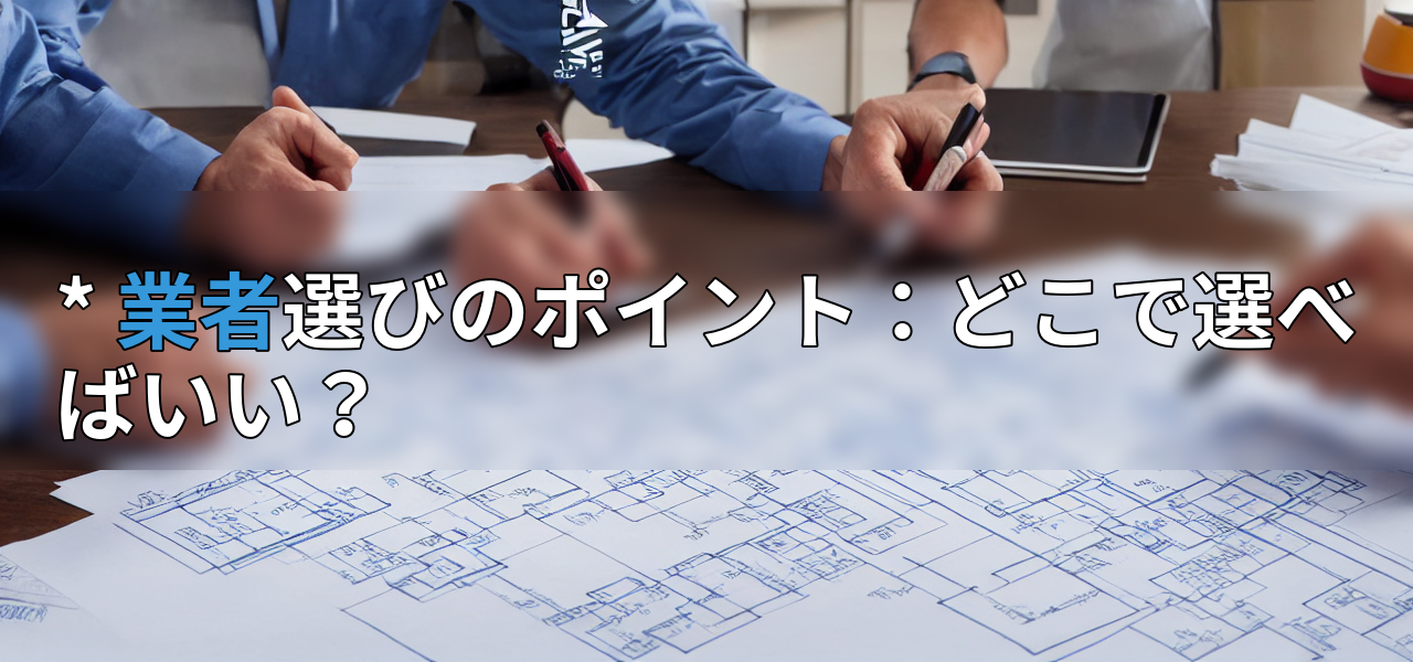* 業者選びのポイント:どこで選べばいい?の画像