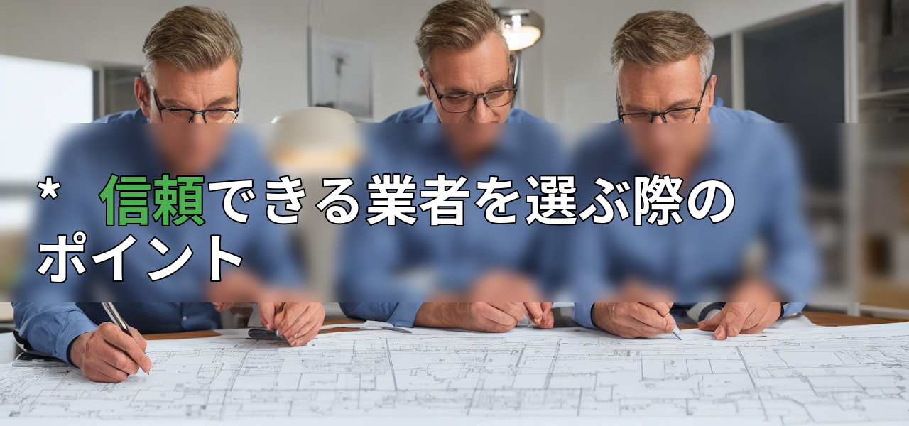 *   信頼できる業者を選ぶ際のポイントの画像