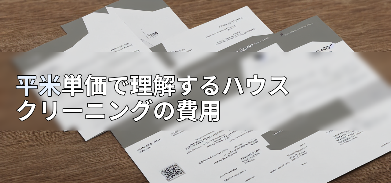 平米単価で理解するハウスクリーニングの費用の画像