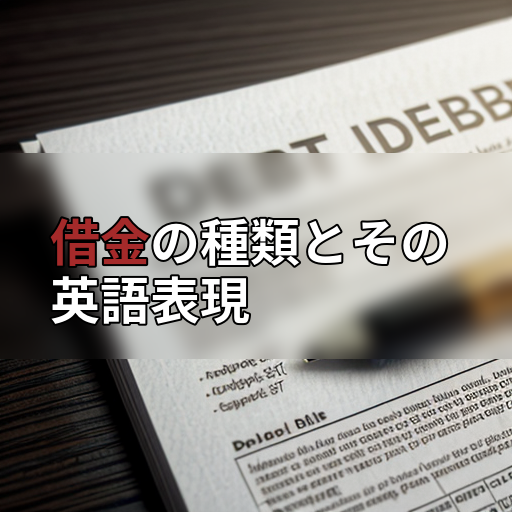 借金の種類とその英語表現の画像