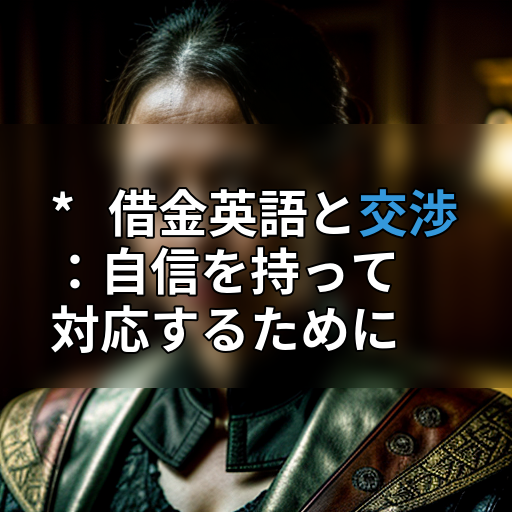 * 借金英語と交渉:自信を持って対応するためにの画像