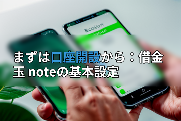 まずは口座開設から:借金玉 noteの基本設定の画像