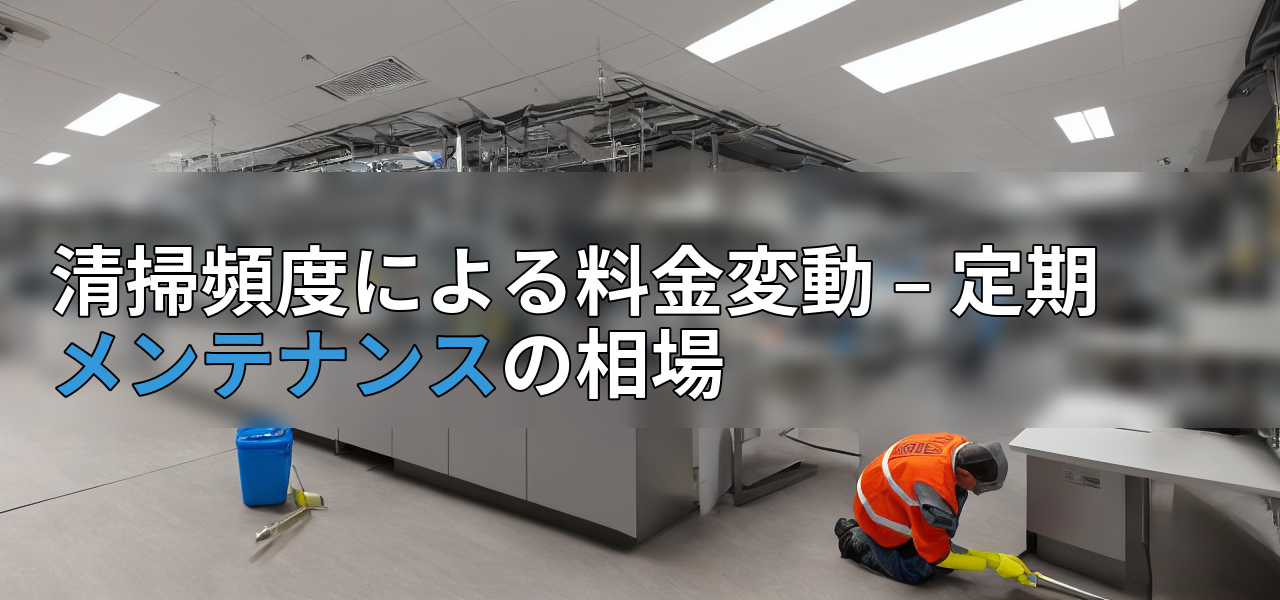 清掃頻度による料金変動 – 定期メンテナンスの相場の画像