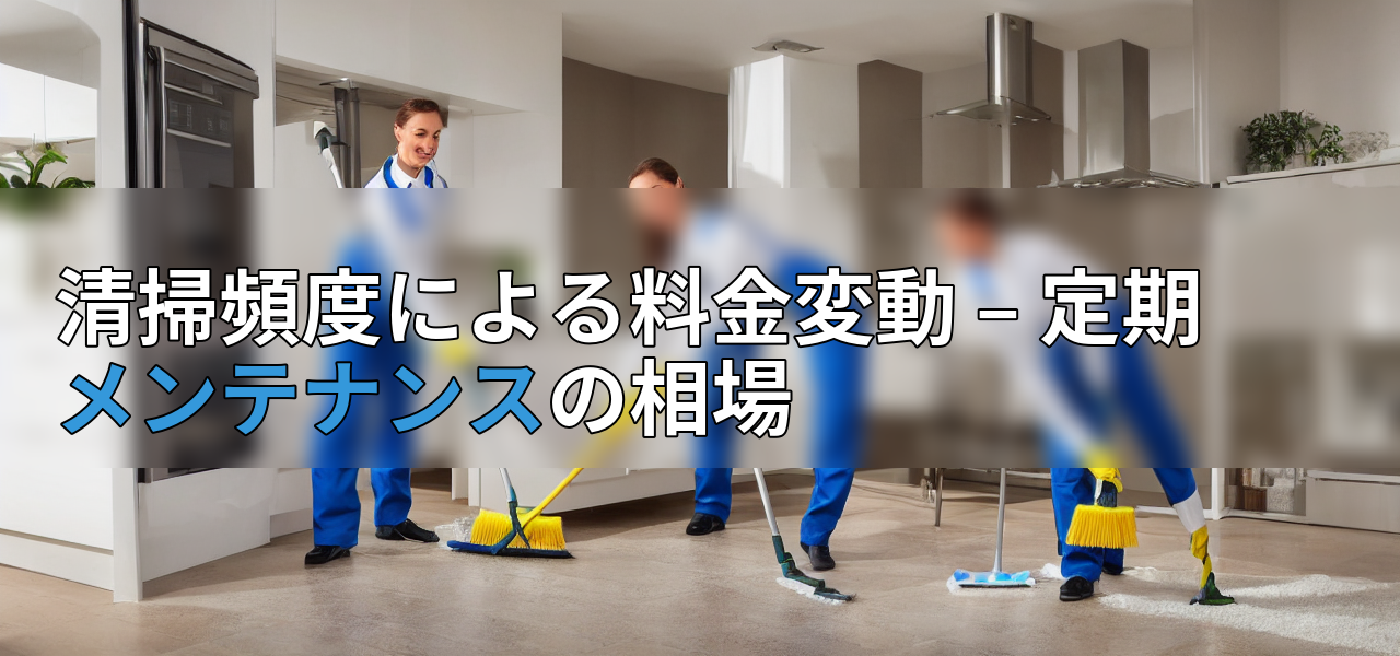 清掃頻度による料金変動 – 定期メンテナンスの相場の画像