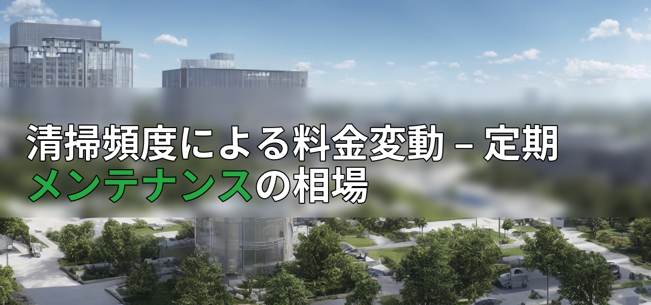 清掃頻度による料金変動 – 定期メンテナンスの相場の画像