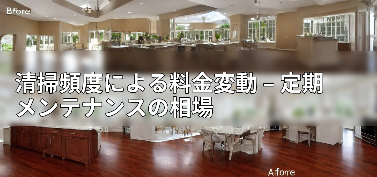 清掃頻度による料金変動 – 定期メンテナンスの相場の画像