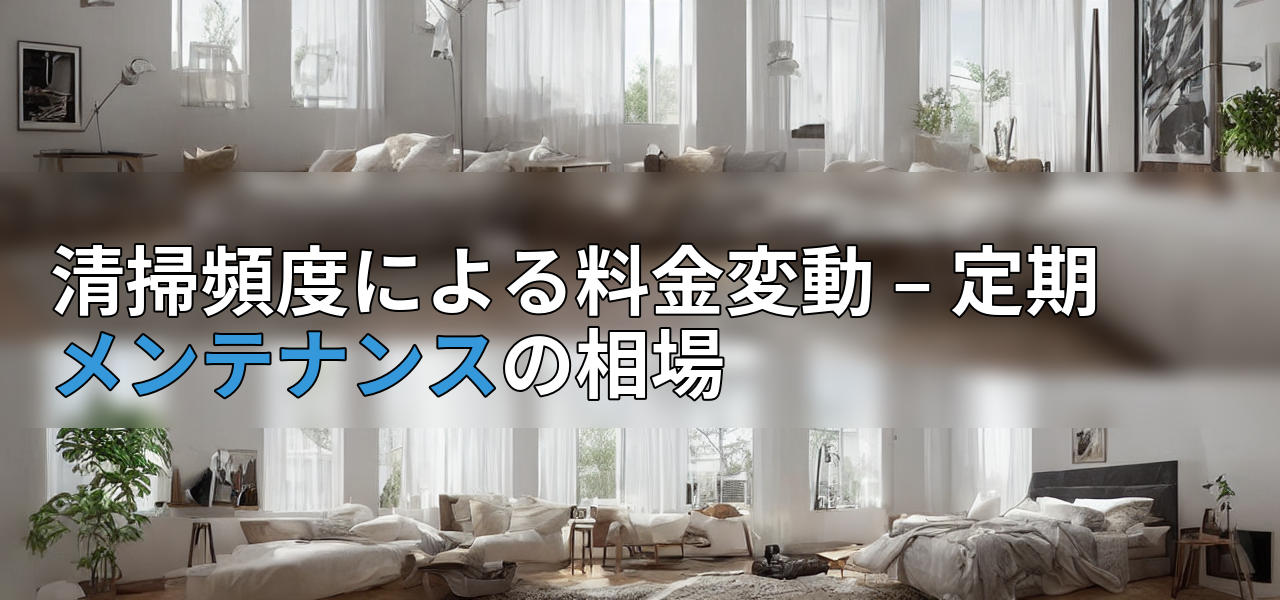 清掃頻度による料金変動 – 定期メンテナンスの相場の画像