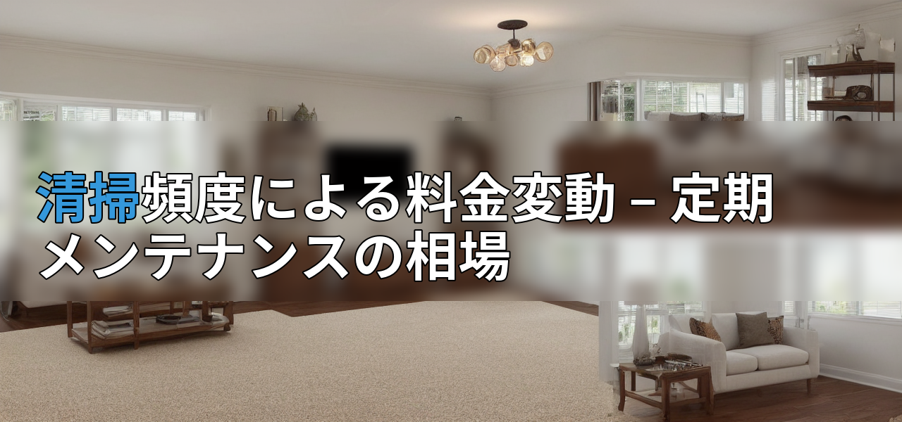 清掃頻度による料金変動 – 定期メンテナンスの相場の画像