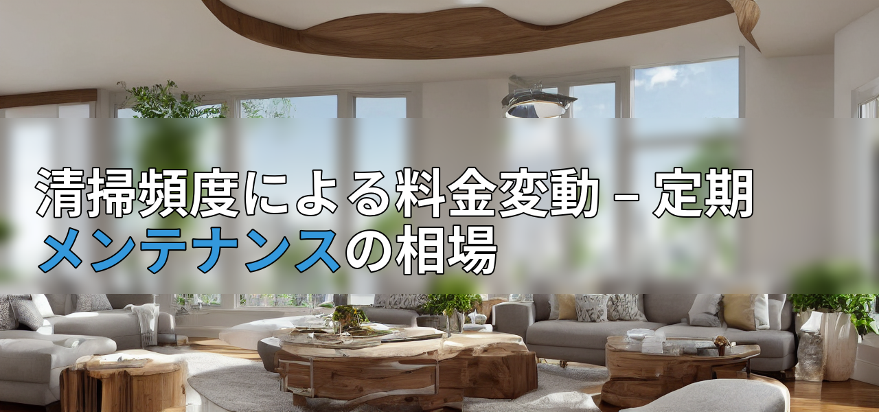 清掃頻度による料金変動 – 定期メンテナンスの相場の画像