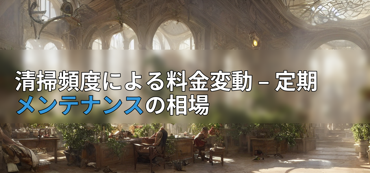 清掃頻度による料金変動 – 定期メンテナンスの相場の画像