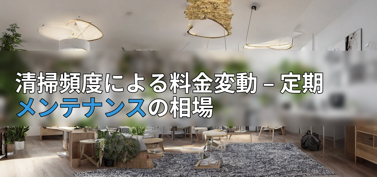 清掃頻度による料金変動 – 定期メンテナンスの相場の画像