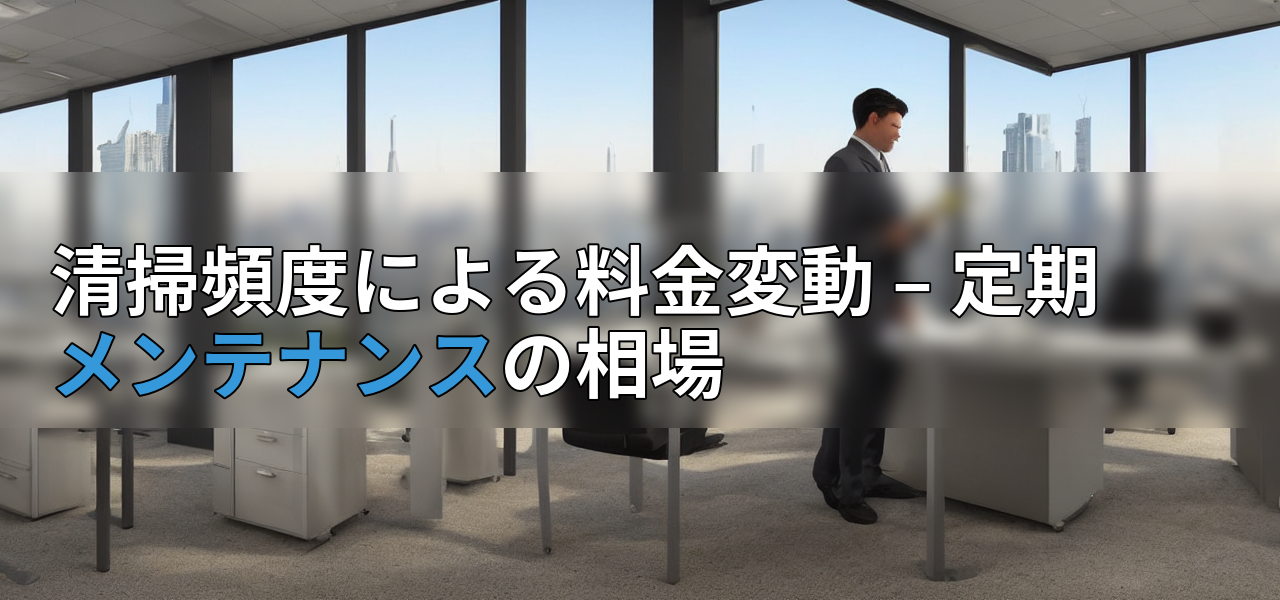 清掃頻度による料金変動 – 定期メンテナンスの相場の画像