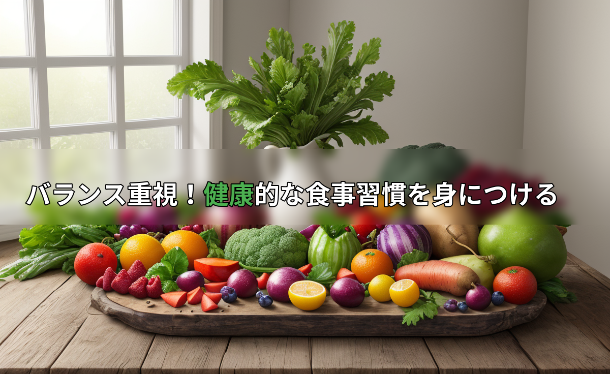 バランス重視！健康的な食事習慣を身につける
