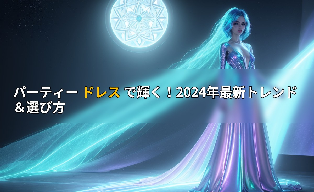 パーティー ドレス で輝く！2024年最新トレンド＆選び方