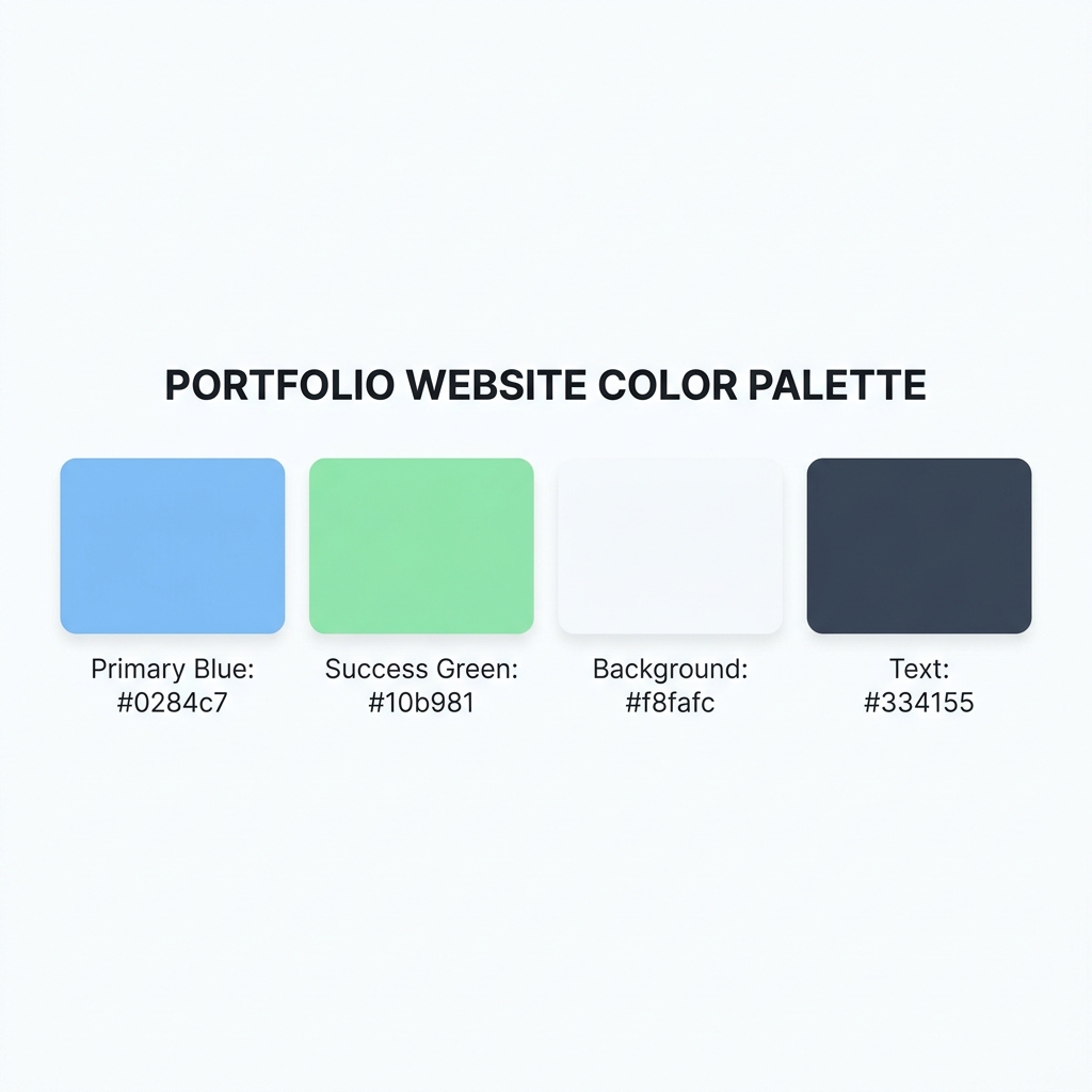 CSS装飾適用後の自己紹介LPのカラー設計図